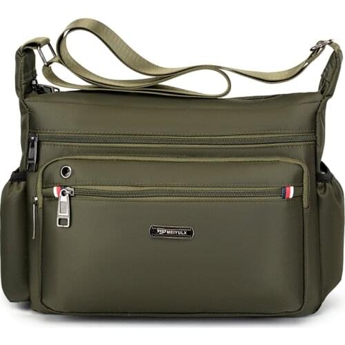 Vintage Mens Messenger Bags Waterproof Oxford Shoulder Bag Fashion Man Crossbody Business Bag Large Capacity Travel Handbags