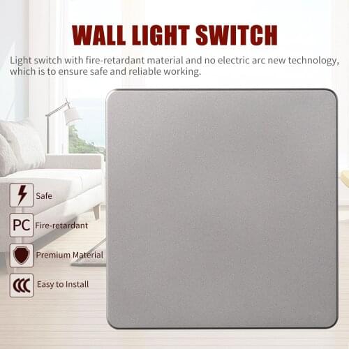 15A 250V Light Switch Single Pole Decorator Wall Light Switch Quiet On/Off Switch Replacement With Wall Plate for Home Office