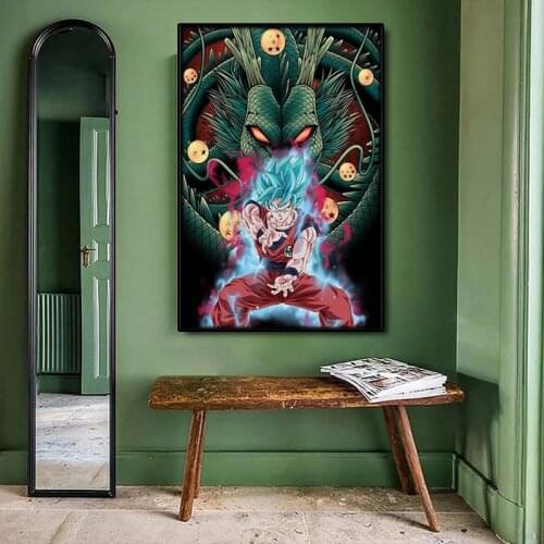 Japanese Anime Dragon Ball Goku Wall Art Posters Canvas Painting and Prints Living Room Home Decor Mural Birthday Gift Cudros