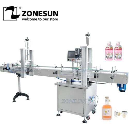 ZONESUN ZS-XG16DV Custom Automatic Wine Bottle Cork Cap Pressing Capping Machine Screw Cap 3000bottle/hour
