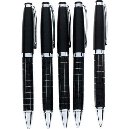 1pc Rotating Metal Ballpoint Pen Stainless Steel Ball Pens Steel Bar Oil Pen Commercial Stationery For Office School Pen