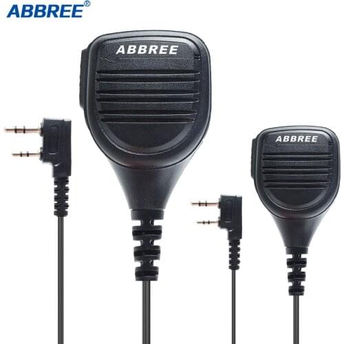 2PCS ABBREE AR-760 Rainproof Shoulder Speaker Microphone for Walkie Talkie TYT TH-UV8000D MD-380 Baofeng UV-5R UV-82