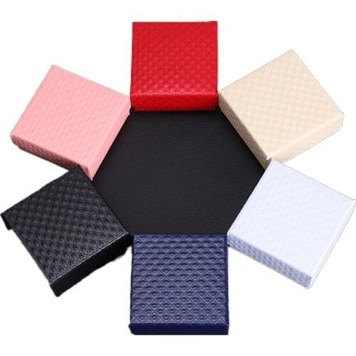 7.5x7.5x3cm Jewelry Organizer Box Engagement Ring for Earrings Necklace Bracelet Display Gift Box Handmade printed Jewelry Boxes