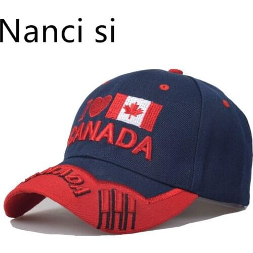 Nanci si Canada Flag Eagle Embroidery Baseball Cap Cotton Snapback Cap Casquette Hat Fitted Casual Gorras Dad Hats For Men Women