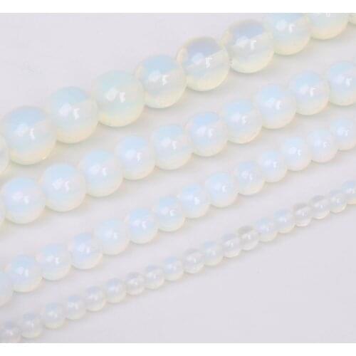 Synthesis Opal Beads Round Loose Beads 4/6/8/10mm Natural Stone Beads For Jewelry Making Earrings Bracelet Necklace DIY