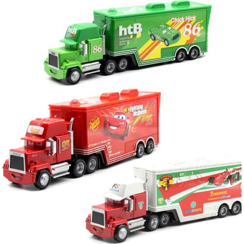 Disney Pixar Cars 4 Styles Mack Truck McQueen Uncle 1:55 Diecast Metal Alloy And Plastic Modle Toys Car Gifts For Children