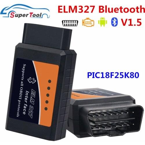 ELM327 Bluetooth PIC18F25K80 ELM 327 OBD2 Bluetooth V1.5 Diagnostic Scanner For Car ELM327 Car Diagnostic Tool OBDII Scanner