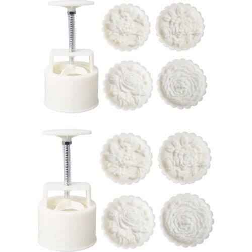 Moon Cake Moulds Rose Shaped Design Hand Pressure Fondant Decorations Cookie Cutter for Baking DIY Cookie Baking Dropship