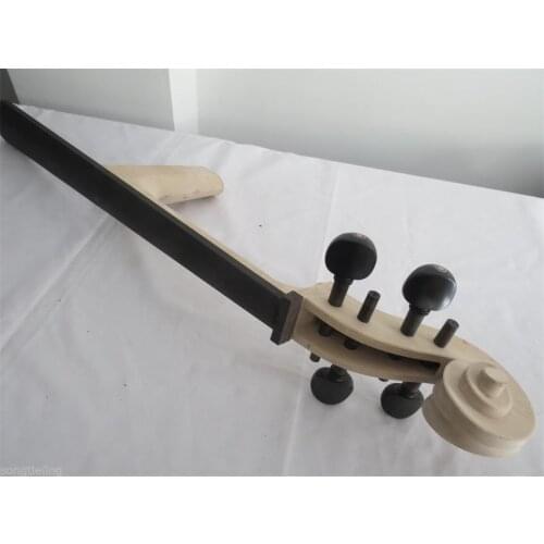 1pcs maple wood white Cello neck 4/4 with 4pcs ebony pegs and fingeboard