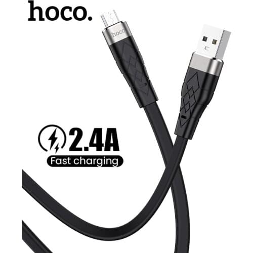 HoCo Micro USB Cable USB Cable 1m for Samsung S7 S6 2.4A Fast Charging for Huawei for Xiaomi Tablet Liquid Silicone Cables