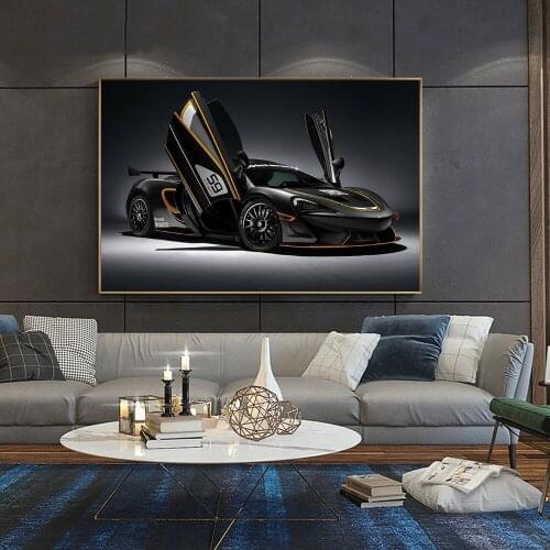 Mclaren GT Sport Car Posters Prints on Canvas Art and Modern Cool Car for Scandinavian Living Room Home One Piece Decor No Frame