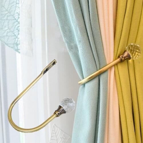 Metal Curtain Hook Modern Home Decoration Wall Curtain Holder Bedroom Accessories Clips U Shape Holdbacks Curtain Hook Tieback