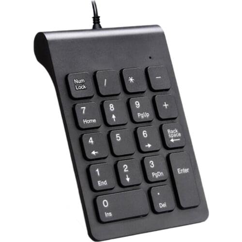 Mini USB Wired Numeric Keypad Numpad 18 Keys Digital Keyboard for Accounting Teller Laptop Windows Android Notebook Tablets PC