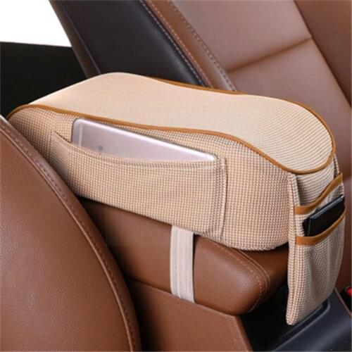 Fashion Comfortable Car Armrest Mat Interior Auto Storage Armrest Cover Pad Cushion Automobiles Mats Universal Protector Pa N8E1