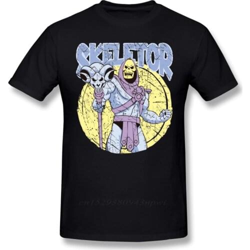 SKELETOR T Shirt SKELETOR T-Shirt Short Sleeve Funny Tee Shirt Graphic Men Beach Cotton Tshirt Guys Punk Designer Streetwear