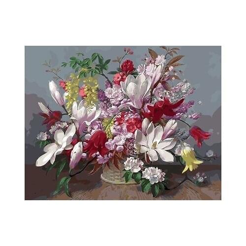 14/16/18/27/28 Embroidery Counted Cross Stitch Kits Needlework - Crafts DMC Color DIY Arts Handmade Decor - Exotic Flowers