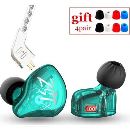 KZ ZST X In Ear Earphone Hybrid Headset HIFI Music Sports Earbuds Noise Cancelling Detachable Cable HIFI Bass