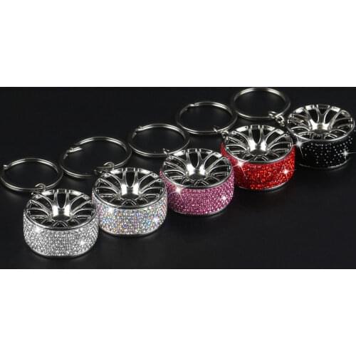 New Diamond Car Key Holder Self Defense Keychain Women Keychain Key Ring Car Gadget Car Bling Accessories for Girls Woman