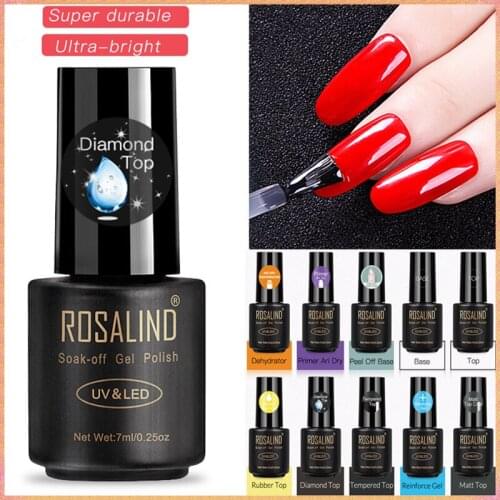 New 7ml Base Gel Top and Base Coat Gel Polish Long Lasting Reinforce Hybrid Varnishes Manicure UV Gel Lacquer Nail Art Primer