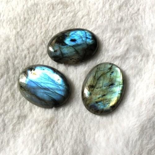 Wholesale 1pcs Natural AA Quality Strong Flash Labradorite Bead Pendant Cabochon 30x40mm Oval Shape Gem Stone Bead For Jewelry