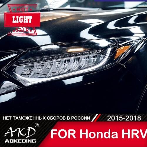 Head Lamp For Car honda HR-V 2014-2018 HRV Vezel Headlights Fog Lights Day Running Light DRL H7 LED Bi Xenon Bulb Car Accessory