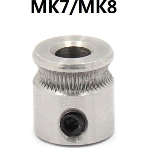MK8 / MK7 Extruder Drive Gear Bore 5mm For 1.75mm and 3.0mm Hobbed Gear For Makerbot Reprap Mendel High Quality Stainless Steel