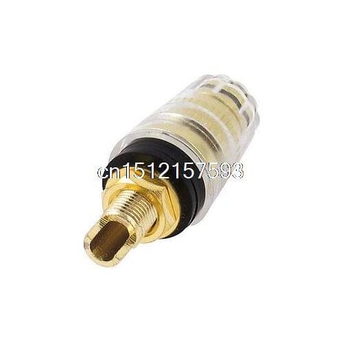 Clear Gold Plated Amplifier Terminal Binding Post 6mm Banana Plug Connector