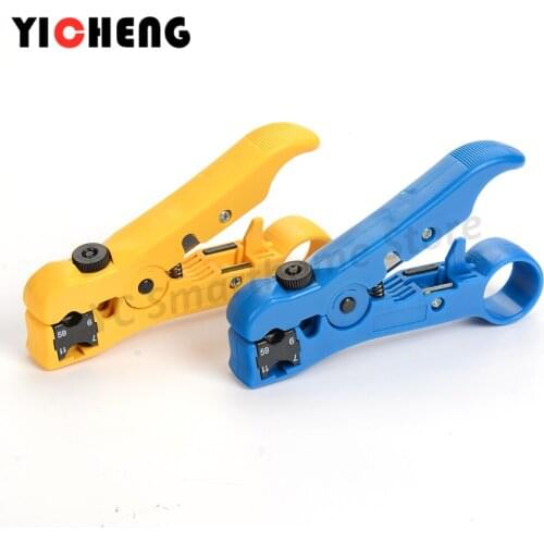 Manual multi-function network wire stripping tool pliers coaxial cable stripper plastic, UTP/STP manual rotating wire stripper