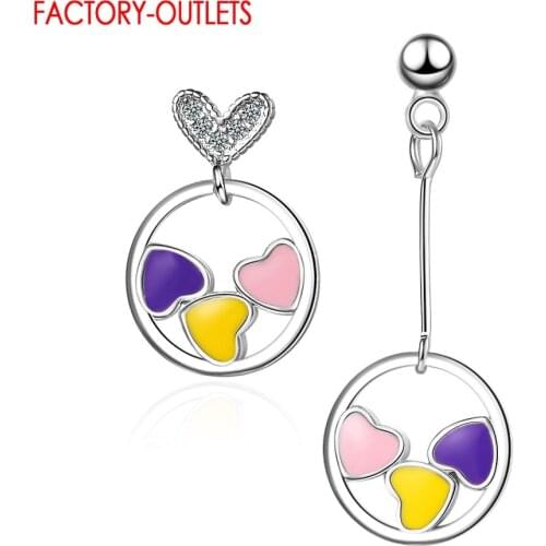 Authentic 925 Sterling Silver Exquisite Dangle Earrings Jewelry For Women Fashion Earrings Jewelry Accessory For Girls