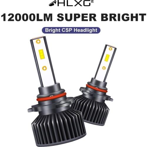 HLXG Mini H4 luces lamp H7 LED Far Car Headlight 12V 10000LM Bulb Accessories 10000K 5000K 6000K 8000K H11 9005 HB3 9006 HB4 H8