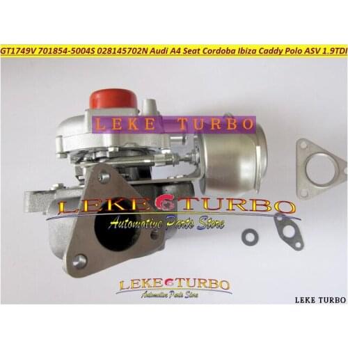 Free Ship GT1749V 701854-5004S 701854 028145702N Turbo Turbocharger For Audi A4 Seat Cordoba Ibiza 2 Leon VW Caddy Polo ASV 1.9L