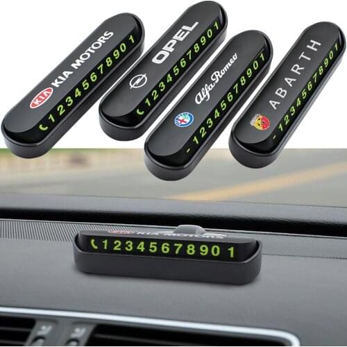1PC Car Temporary Parking Phone Number Card Plate Car Park Stop For Honda Volkswagen Skoda Toyota Cadillac Suzuki Mazda Mercedes