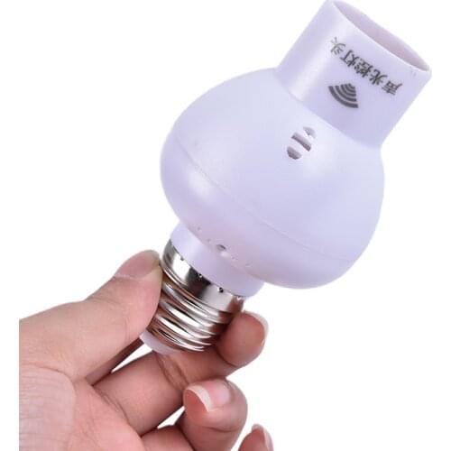 1PC Indoor Sound Light Sensor Control Lamp Holder E27 Screw Lamp Bases Cap Socket Switch for Corridor Stairs Lighting Bulb