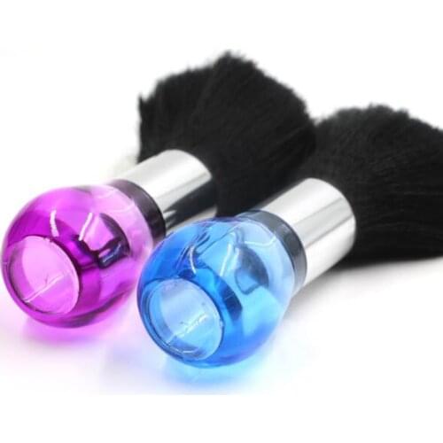 1pc Crystal Barber Soft Hair Brush Neck Face Hair Cleaning Brushes Hairdressing Hair Cutting Salon Cleaning Tool