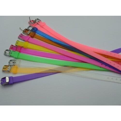 10 Rubber Wrap Bracelet Wristband Fit 8mm Slide Charm