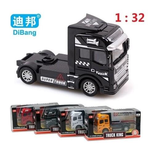 2016 Good quality Container Truck Kids Toys Car 1:32 Pull Back Hot Alloy Plastic Toy Model Cars Childrens Gift