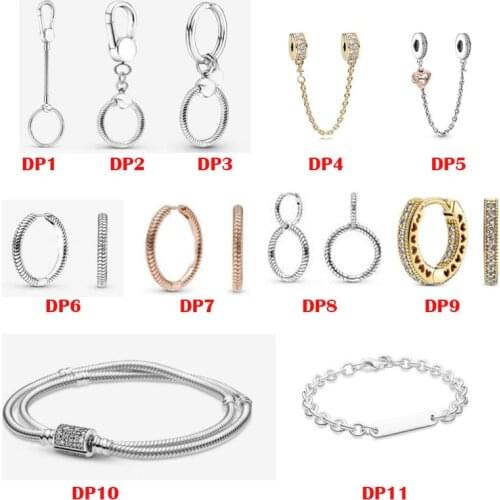 2021 New Original 925 Sterling Silver Charms Fit Bracelet Bangle Necklace DIY Women Jewelry Valentines Day gift