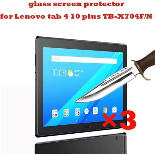 3PCS glass screen protector for Lenovo tab 4 10 plus TB-X704F TB-X704N anti-explosion protective tablet film