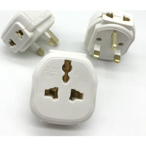 5PCS UK Plug Socket Power Converter Rotate Charger Wall Socket Adapter Splitter Converter Socket One To Three Power Conversion