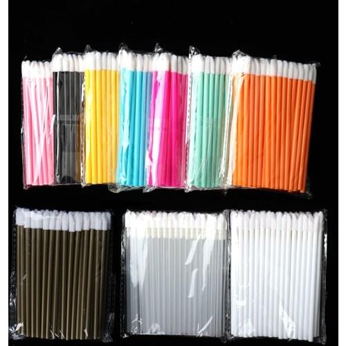 50 pcs Disposable Make Up Lip Gloss Brush Lipstick Gloss Wands Applicator hollow Lip Brushes Portable Cosmetic Beauty Tools