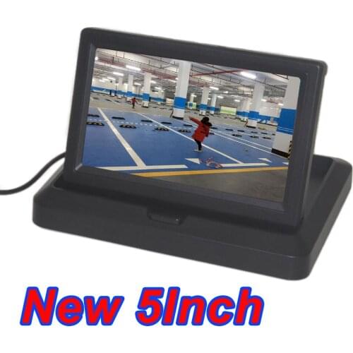 Car 5 Inch Folding New Digital Screen 2 Channel Video Input DVD Player DC 12/24V Monitor 5.0" Color CCD CCD Car Display Monitor