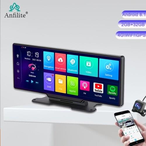 4G 10.26" Car dvr Rearview mirror dashcam Camera Android 8.1 WIFI GPS Dual Lens ADAS 1080P Night vision Auto Recorder Registrar