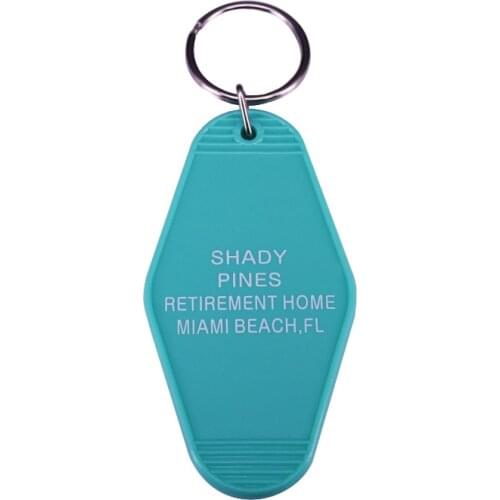 The Golden Girls Shady Pines Inspired Key Tag Thank you For Being a Friend Teal White