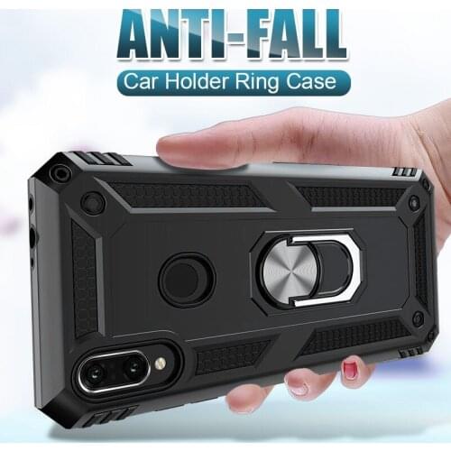 Luxury Armor Stand Case For Xiaomi Redmi Note 7 8 Pro 7 7A 8 8A Car Holder Ring Cover For Xiaomi MI 9 SE 9T A2 A3 Lite Case