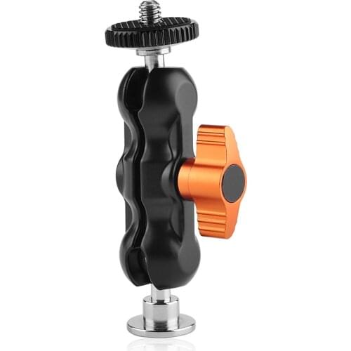 Dual Mini Ball Head Extension Magic Arm with Double Ballhead 1/4"-20 Male & Female Mounting Threads for DIY Camera Cage Rig