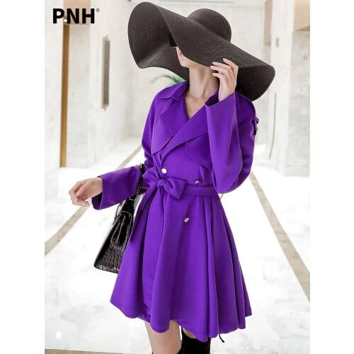 Purple Windbreaker Womens Middle Long Small Korean Short Student Korean Versatile Spring and Autumn 2021 New