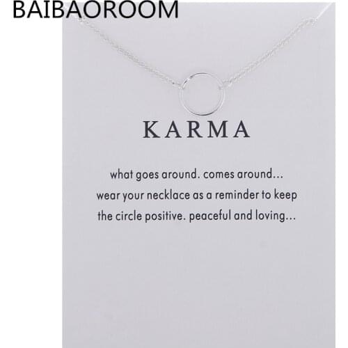 12pcs karma Double chain Circle necklace gold-color Pendant necklaces Fashion Clavicle Chains Statement Necklace Women Jewelry