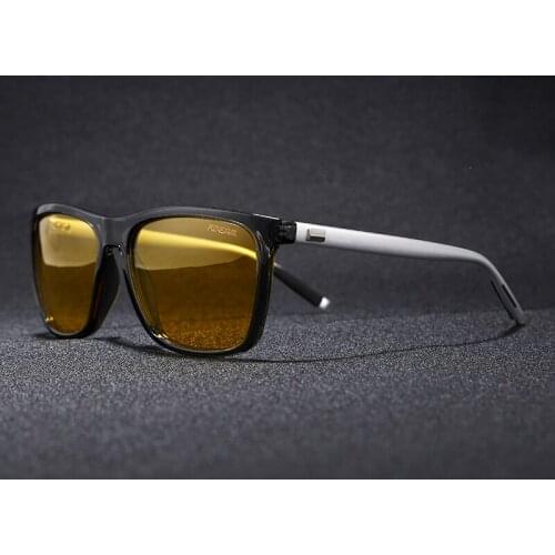 KDEAM Fashionable Women Trendy Square Polarized Sunglasses Metal UV400 Men Shades Gafas de sol Driving Shopping Travelling