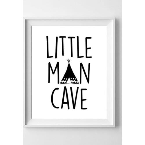 Little Man Cave Arrow Pattern Baby Nursery Wall Decal Boys Room Wall Decor Kids Bedroom Wall Sticker Removable H398