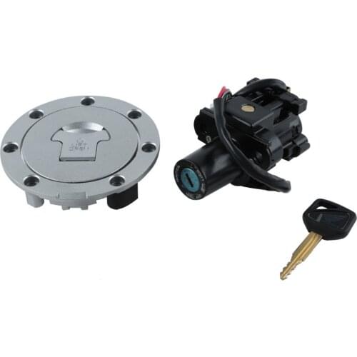 Motorcycle Metal Gas Fuel Tank Cap Cover with Ignition Switch Lock Keys Set For HONDA CBR1100XX 99 03 06 CB900 CB919 02 07